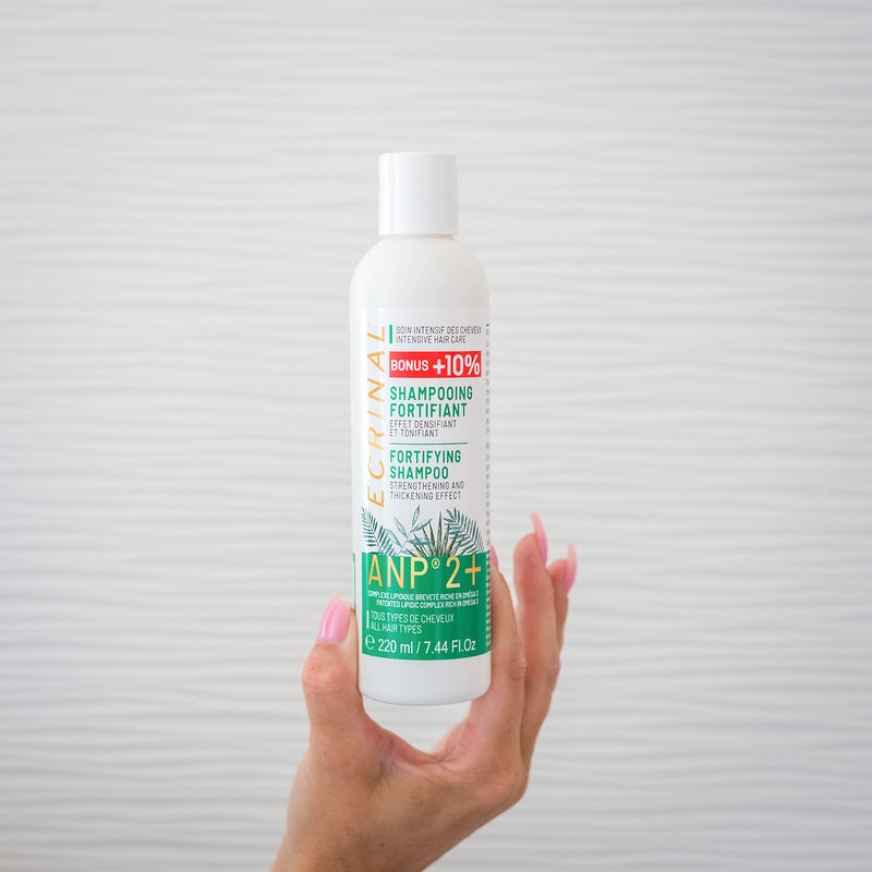 Ecrinal Sulfate-Free Fortifying Shampoo with ANP2+ for Strong, Shiny Hair â€“ Restores Volume, Suppleness, and Resistance to Dull, Weak, and Tired Hair â€“ Ideal for All Hair Types and Hair Loss - Image 4